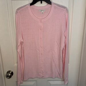 EUC Croft & Barrow Pink Cardigan